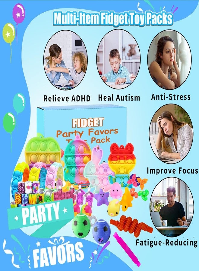 Huastyle 124 Pack Fidget Toys for Kids, Stress Relief Sensory Toy with Autism Autistic, Treasure Box Toys for Classroom, Prizes for Kids, Party Favors, Pinata Stuffers, Stocking Stuffers - Image 5